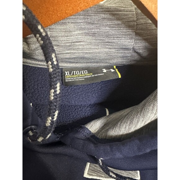Under Armour Hoodie Mens Size XL Blue Loose Cold Gear Sweatshirt Pullover - Picture 6 of 6